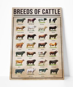 Gearhuman 3D Breeds Of Cattle Canvas GK010215 Canvas 1 Piece Non Frame M