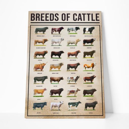 Gearhuman 3D Breeds Of Cattle Canvas GK010215 Canvas 1 Piece Non Frame M