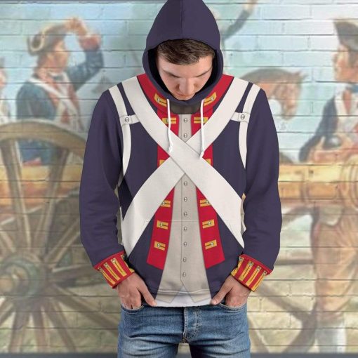 Gearhuman 3D British Foot Artillery Custom Hoodie Apparel GV19081 3D Custom Fleece Hoodies