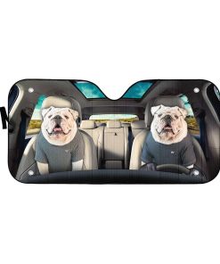 Gearhuman 3D Bulldog 01 Custom Car Auto Sunshade GV260813 Auto Sunshade 57''x27.5'' 