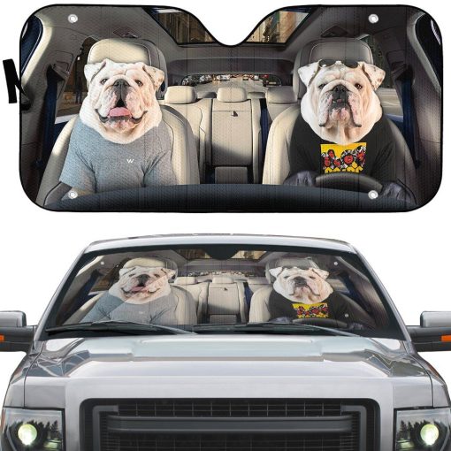 Gearhuman 3D Bulldog 02 Custom Car Auto Sunshade GV260812 Auto Sunshade