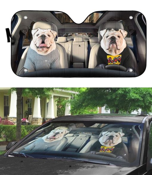 Gearhuman 3D Bulldog 02 Custom Car Auto Sunshade GV260812 Auto Sunshade