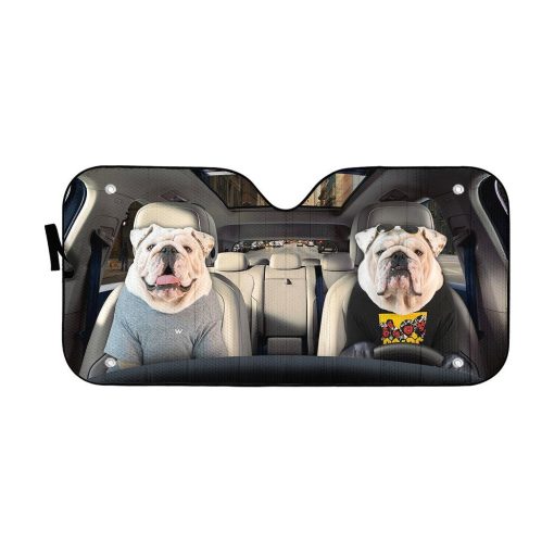 Gearhuman 3D Bulldog 02 Custom Car Auto Sunshade GV260812 Auto Sunshade 57''x27.5''