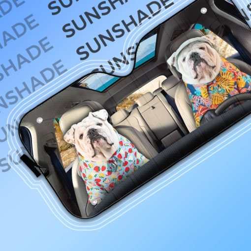 Gearhuman 3D Bulldog 03 Custom Car Auto Sunshade GV26084 Auto Sunshade