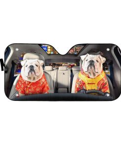 Gearhuman 3D Bulldog 04 Custom Car Auto Sunshade GV260816 Auto Sunshade 57''x27.5'' 
