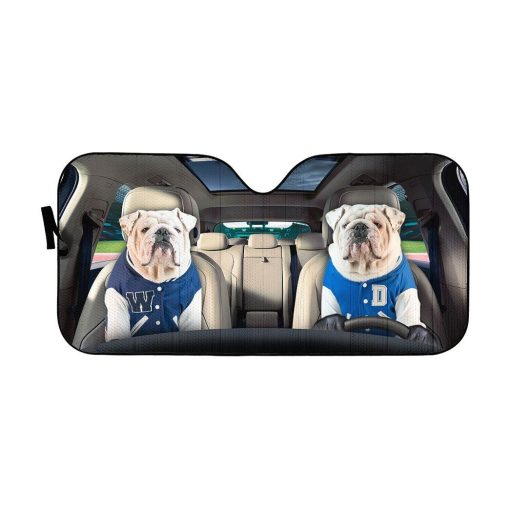 Gearhuman 3D Bulldog 05 Custom Car Auto Sunshade GV26089 Auto Sunshade 57''x27.5''