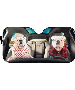 Gearhuman 3D Bulldog 06 Custom Car Auto Sunshade GV260810 Auto Sunshade 57''x27.5'' 