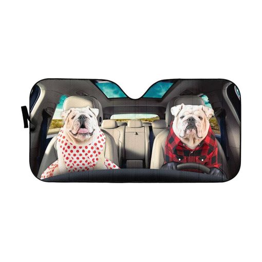 Gearhuman 3D Bulldog 06 Custom Car Auto Sunshade GV260810 Auto Sunshade 57''x27.5''