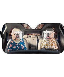 Gearhuman 3D Bulldog 08 Custom Car Auto Sunshade GV26088 Auto Sunshade 57''x27.5'' 
