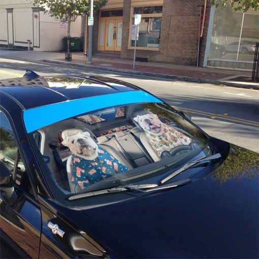 Gearhuman 3D Bulldog 08 Custom Car Auto Sunshade GV26088 Auto Sunshade