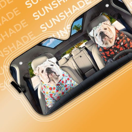 Gearhuman 3D Bulldog 09 Custom Car Auto Sunshade GV260814 Auto Sunshade 57''x27.5''