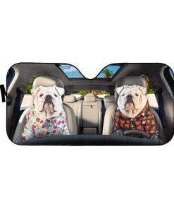 Gearhuman 3D Bulldog 09 Custom Car Auto Sunshade GV260814 Auto Sunshade 