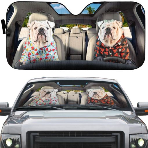Gearhuman 3D Bulldog 09 Custom Car Auto Sunshade GV260814 Auto Sunshade