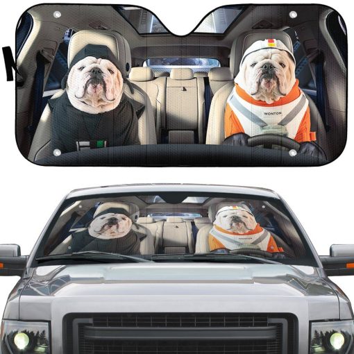 Gearhuman 3D Bulldog 10 Custom Car Auto Sunshade GV260811 Auto Sunshade