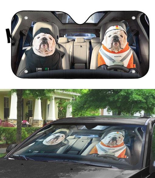 Gearhuman 3D Bulldog 10 Custom Car Auto Sunshade GV260811 Auto Sunshade