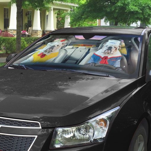 Gearhuman 3D Bulldog 11 Custom Car Auto Sunshade GV260815 Auto Sunshade