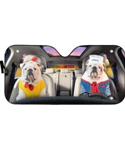 Gearhuman 3D Bulldog 11 Custom Car Auto Sunshade GV260815 Auto Sunshade 57''x27.5'' 