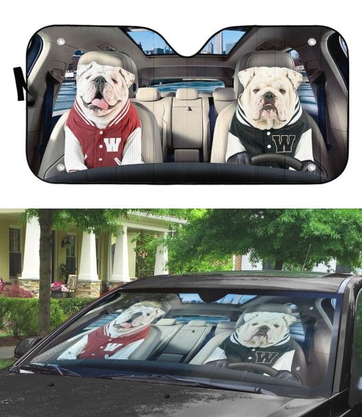 Gearhuman 3D Bulldog 12 Custom Car Auto Sunshade GV260827 Auto Sunshade