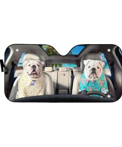 Gearhuman 3D Bulldog 14 Custom Car Auto Sunshade GV260821 Auto Sunshade 57''x27.5'' 