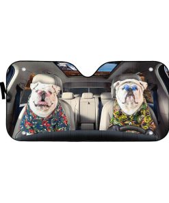 Gearhuman 3D Bulldog 15 Custom Car Auto Sunshade GV260822 Auto Sunshade 57''x27.5'' 
