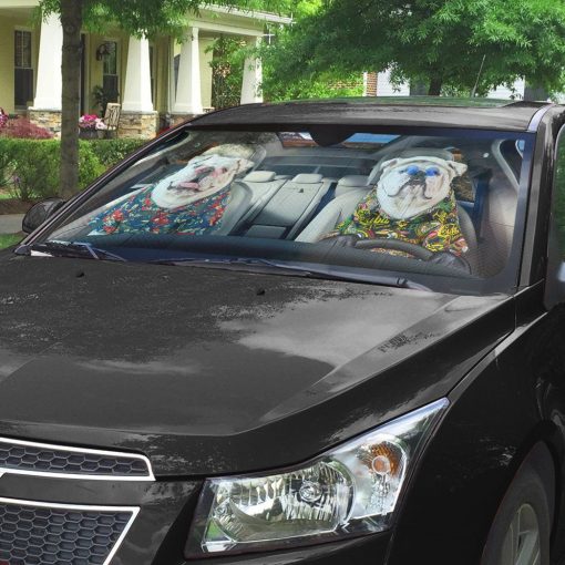 Gearhuman 3D Bulldog 15 Custom Car Auto Sunshade GV260822 Auto Sunshade