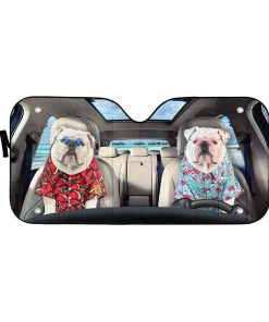 Gearhuman 3D Bulldog 16 Custom Car Auto Sunshade GV260825 Auto Sunshade 57''x27.5'' 