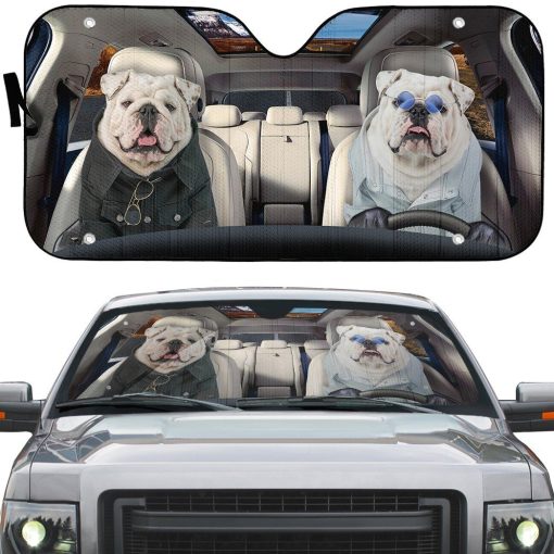 Gearhuman 3D Bulldog 17 Custom Car Auto Sunshade GV260823-SS Auto Sunshade