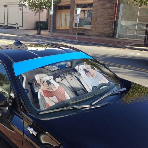 Gearhuman 3D Bulldog 18 Custom Car Auto Sunshade GV260817 Auto Sunshade