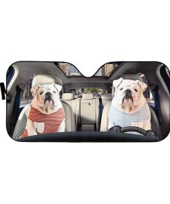 Gearhuman 3D Bulldog 18 Custom Car Auto Sunshade GV260817 Auto Sunshade 57''x27.5'' 