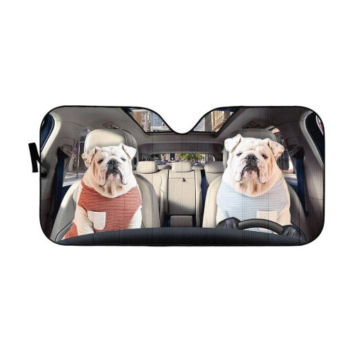 Gearhuman 3D Bulldog 18 Custom Car Auto Sunshade GV260817 Auto Sunshade 57''x27.5''