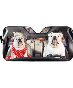 Gearhuman 3D Bulldog 19 Custom Car Auto Sunshade GV260818 Auto Sunshade 57''x27.5'' 