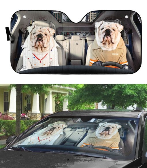 Gearhuman 3D Bulldog 20 Custom Car Auto Sunshade GV260820 Auto Sunshade