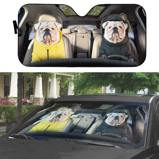 Gearhuman 3D Bulldog 21 Custom Car Auto Sunshade GV26086 Auto Sunshade
