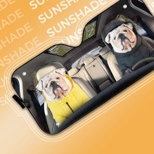 Gearhuman 3D Bulldog 21 Custom Car Auto Sunshade GV26086 Auto Sunshade