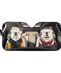 Gearhuman 3D Bulldog 22 Custom Car Auto Sunshade GV260828 Auto Sunshade 57''x27.5'' 