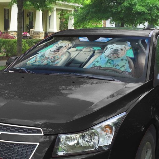 Gearhuman 3D Bulldog 23 Custom Car Auto Sunshade GV26085 Auto Sunshade