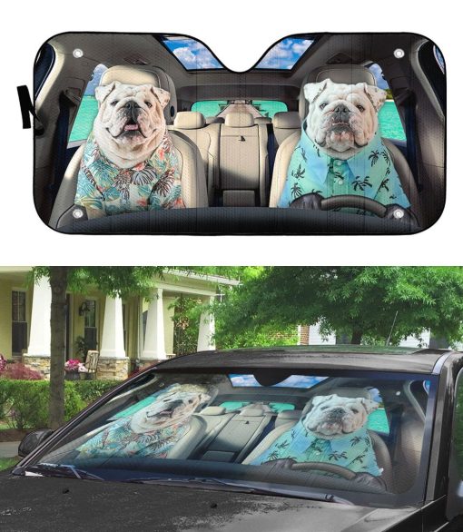 Gearhuman 3D Bulldog 23 Custom Car Auto Sunshade GV26085 Auto Sunshade
