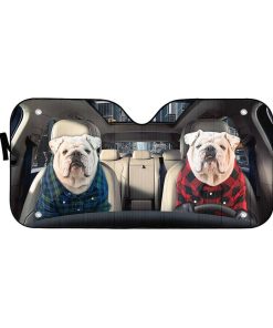 Gearhuman 3D Bulldog 24 Custom Car Auto Sunshade GV260829 Auto Sunshade 57''x27.5'' 