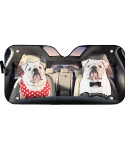 Gearhuman 3D Bulldog 25 Custom Car Auto Sunshade GV260824 Auto Sunshade 57''x27.5'' 