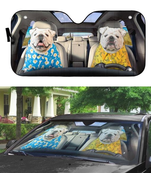 Gearhuman 3D Bulldog 26 Custom Car Auto Sunshade GV26087 Auto Sunshade