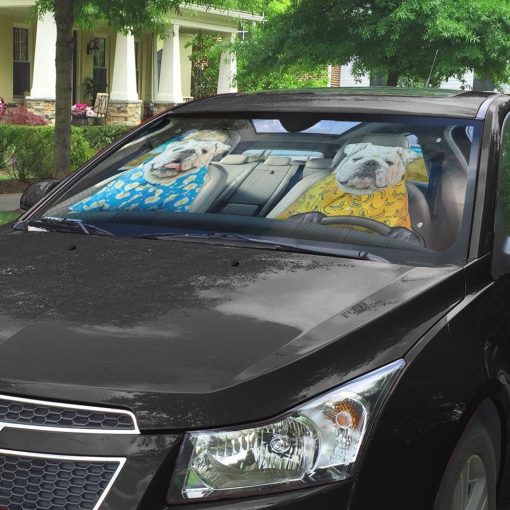 Gearhuman 3D Bulldog 26 Custom Car Auto Sunshade GV26087 Auto Sunshade