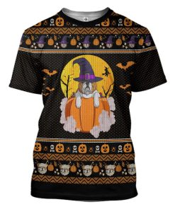 Gearhuman 3D Bulldog Halloween Ugly Sweater Custom Tshirt Apparel GV27081 3D T-shirt T-Shirt S 