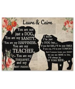 Gearhuman 3D Bulldog My Best Friend Custom Name Canvas GW26017 Canvas 1 Piece Non Frame M
