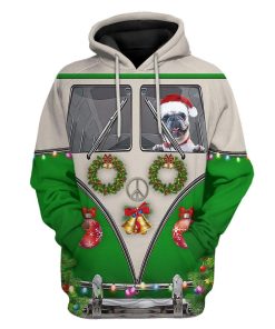 Gearhuman 3D Bulldogs Drive Hippie Cars at Christmas Custom Tshirt Apparel GX03114 3D Apparel Hoodie S 