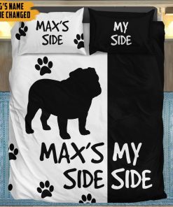 Gearhuman 3D Bulldogs Side My Side Custom Name Bedding Set GW11031 Bedding Set