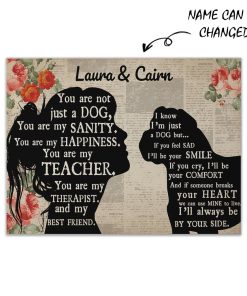 Gearhuman 3D Bullmastiff My Best Friend Custom Name Canvas GW260129 Canvas 1 Piece Non Frame M