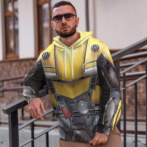 Gearhuman 3D BumbleBee Costume Hoodie Apprarel GN100812 3D Custom Fleece Hoodies