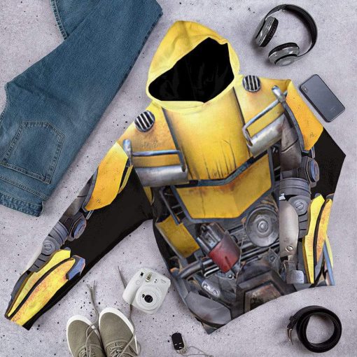Gearhuman 3D BumbleBee Costume Hoodie Apprarel GN100812 3D Custom Fleece Hoodies