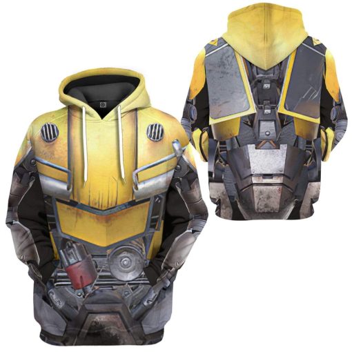 Gearhuman 3D BumbleBee Costume Hoodie Apprarel GN100812 3D Custom Fleece Hoodies