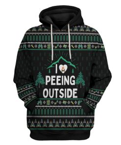 Gearhuman 3D Camping I Love Peeing Outside Custom Hoodie Apparel GN1610205 3D Apparel Hoodie S 